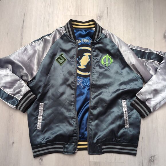 Overwatch Genji Hanzo Reversible Varsity Style Jacket Blizzard Store Apparral - Picture 1 of 5